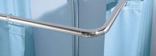 Kleine Wolke Eckstück für Duschvorhangstangen mit Ø 25 mm Farbe Weiss 16 cm 2 Stück