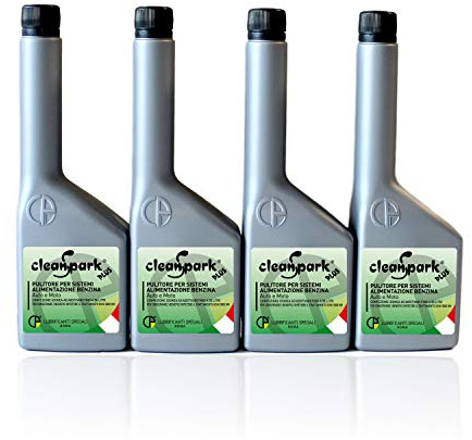 CleanSpark Plus 500 ML (4 Botellas de 125 ml) Aditivo Multifuncional Limpiador de Inyectores para Motores de Gasolina (Vehículos y Motocicletas)