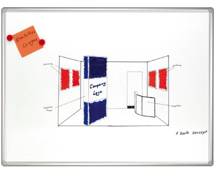 Franken SC8204 Schreibtafel Pro (magnethaftend, silbereloxierter Aluminium-Systemrahmen) 200 x 100 cm, emailliert