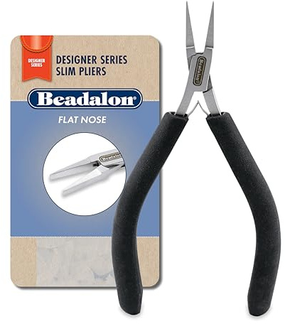 Beadalon Designer Series Slim Pliers - Flat Nose, Black