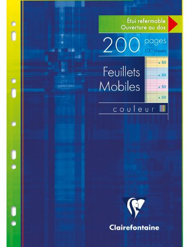 CLAIREFONTAINE Feuillets Mobiles 21 x 29,7 cm 200 Pages