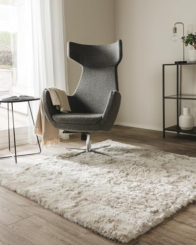 benuta Nest Hochflorteppich Whisper - Beige 80x150 cm - Kuschelig Weicher Teppich für Schlaf- und Wohnzimmer - Pflegeleicht - Fußbodenheizung Geeignet