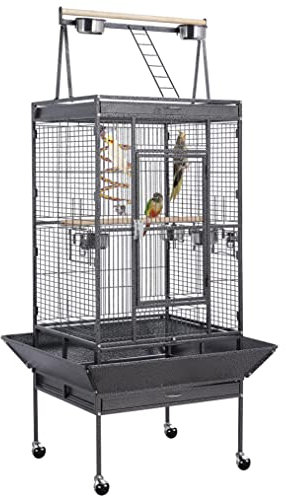 Yaheetech Vogelvoliere Vogelkäfig Vogelbauer nymphensittiche Vogelhaus 81 x 77 x 174 cm