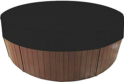 Asiacreate Whirlpool-Abdeckung, rund, wasserfest, 190 x 30 cm, Schwarz