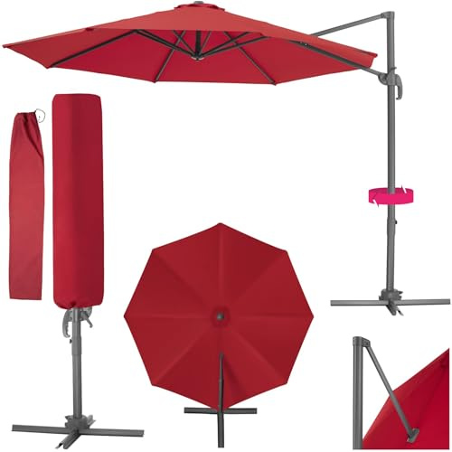 tectake 403135 Parasol Daria - Burgundy
