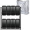 Cecaylie Scaffale Portagomme Supporto per Pneumatici, Auto Pneumatici Scaffali cerchione per 8 Pneumatici, con Struttura in Scciaio a due Strati, per Officina, magazzino, Garage, 107 * 46 * 117 cm