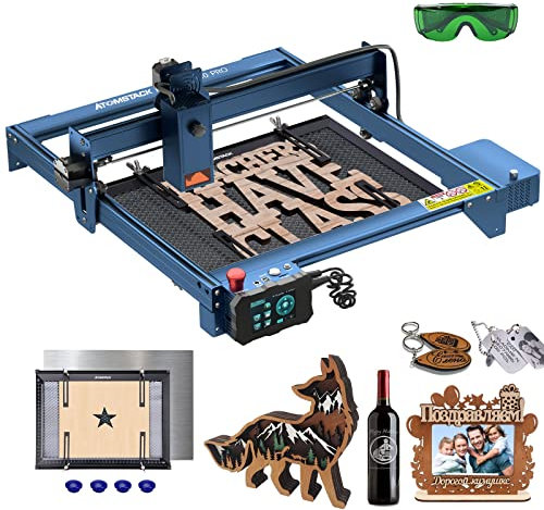 ATOMSTACK 160W A30 PRO Laser Graviermaschine mit Luftunterstützung, F1 Laser Honeycomb Arbeitstisch, 33W Laserleistung Laserschneider und Gravierer, für Holz/Metall/Glas usw.