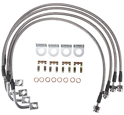 A ABSOPRO Freno Linee, per Jeep Wrangler JK 2007-2018, Inossidabile Acciaio, 1 Set