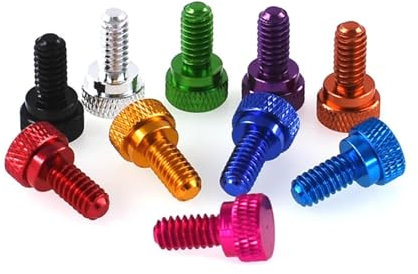 Farbige Aluminium Rändelschraube 1/4-20x3/8 1/2 5/8, Daumenschraube für Teleskop Kamera Schnellentriegelung, Haltebolzen (Color : Green, Size : 4PCS_12.7MM)