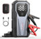 Arrancador de Coches 5500A, 12V Arrancador de Baterias de Coches (para 9.0L Disésel o 10.0L Gas), Jump Starter con 2.7 Inch Pantalla LCD, Pinzas Inteligentes, Carga Rápida USB, Luz LED