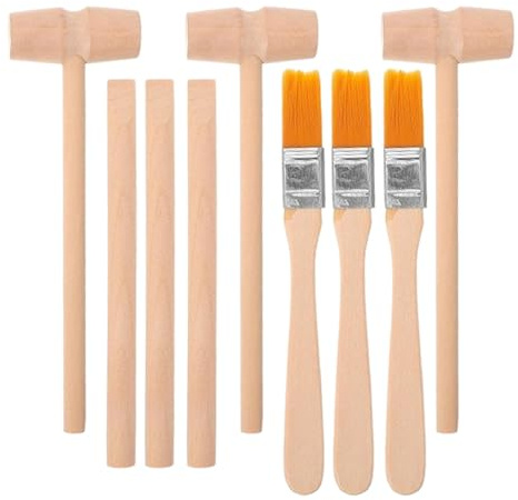 Kit di Scavo, 9 Pezzi Martello e Scalpello per Bambini, Set per lo Scavo di Pietre Preziose, Strumenti per lo Scavo dei Fossili di Dinosauro, Set di Attrezzi per Scavo Archeologico per Bambini, Pennel