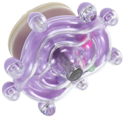 COLLBATH Juguete Material Abs y Acero Inoxidable Diseño Giratorio Seguro Pájaros para Masticar para Loros y Periquitos para Jaulas de Aves