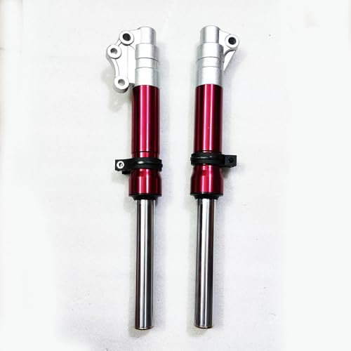 COUSOPO Motorrad Federdämpfung EIN Paar 365 Mm 26 Mm Motorrad-Vordergabel-Stoßdämpfer-Aufhängung Für Jog JOG50 JOG90 50 90 50 Cc 90 Cc Stoßdämpfer Federbeine(Rot)