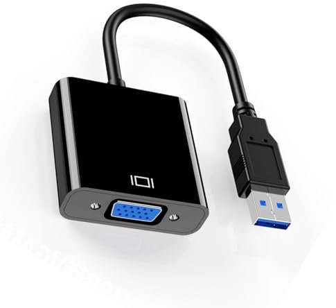 Storage Bag Travel USB3.0 To VGA Cable Converter Video Adapter Cord Wire For Easy Connection To Displays And Extended Desktops