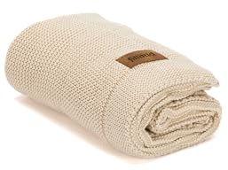 Fillikid Babydecke Strick 80x100 cm | Baby Erstausstattung Neugeborene | Kuscheldecke aus Baumwolle für Stubenwagen & Babybett | Atmungsaktiv & pflegeleicht | Ideal im Herbst & Winter