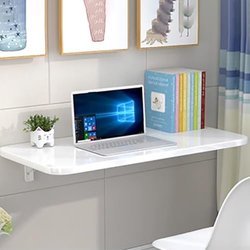 YHDMDQ Bureau Pliant Mural, Table Murale Rabattable, Bureau Flottant Pliable, Table À Rabat Suspendue, Tablette Murale Pliante pour Salon Salle Bureau Buanderie(60x40cm/24x16in)