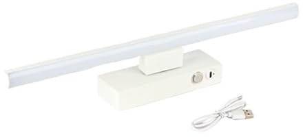 Lampada da parete a LED ricaricabile con regolazione touch in alluminio, luce da comodino per ritratti e dipinti, bianco naturale, 50 cm, perfetta illuminazione d'accento per camera da letto