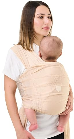 Koala Babycare Fular Portabebés Verano - Mochila Transpirable de Agua para Playa, Piscina, Ducha - Ligero, Ajustable hasta 9 kg - Secado Rápido y Compacto