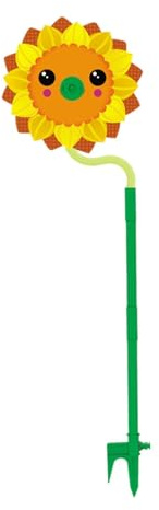 TAIZhiChen Gartensprinkler mit Cartoon-Design, drehbar, für den Garten, Sonnenblume