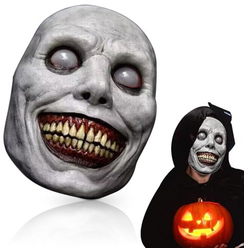 Wydexint Halloween Gruselige Maske, gruseliger halloween demon, Halloween Party Kostüm PartyLatex Maske für Karneval Fasching Cosplay Requisiten für Damen Herren