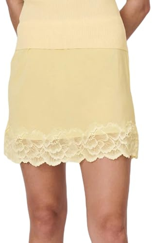 Kouoybt Half Slips for Women Underskirt Dress Lace Trim Mini Skirt Extender Above Knee Half Slip Elastic Waist Underskirts