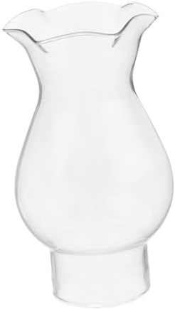 UKCOCO Lampada Olio Vetro Paralume Ricambio Resistente Trasparente per Lampade Petrolio Vintage e