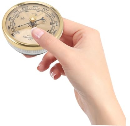 WEKADRIN Barometro Aneroide Portatile Analogico Regolabile per Casa e Uso Esterno Facile da Calibrare