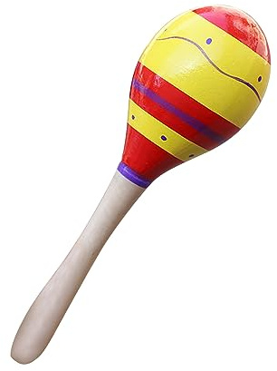 Mini Holz Maracas Rasseln Baby Bunte Eierstreuer Sand Hämmer Spielzeug Kindergarten Rumba Shaker Hand Percussion Rassel für Kinder L/20 cm S/12 cm (Kleine Größe)