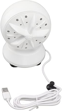 Lavatrice a ultrasuoni portatile 2 in 1, mini macchina da lavare con doppia turbina e alimentazione USB - pulizia efficiente, risparmio energetico, ideale per casa, viaggi e
