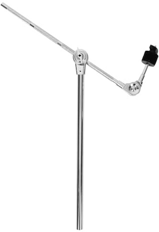 VOSAREA Soporte para Platillos de Batería en Aleación de Zinc Plata, Brazo Ajustable Resistente para Uso en Escenarios de Percusión