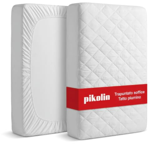 Pikolin Home - Proteggi-materasso imbottito con fibra cava siliconata Ecolofil traspirante che dona un comfort estremo