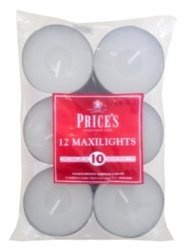 Prices Maxi Unscented Tea Lights, Pack of 12