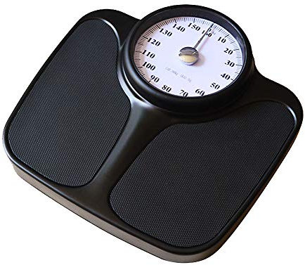 YZJJ mechanische Personenwaage, Personenwaage analog, im Retro-Design - analoge Waage, bis max. 160 kg(Mechanische Waage im klassischen Doktorwaagen-Design, Metall-Korpus, rutschfeste Wiegefläche)
