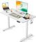 FEZIBO Schreibtisch Höhenverstellbar Elektrisch, 100 x 60 cm Computer Stehschreibtisch mit Memory-Steuerung und Anti-Kollisions Technologie, Mobiler Steh-Sitz-Schreibtisch Ergonomic Weiß Oberfläche