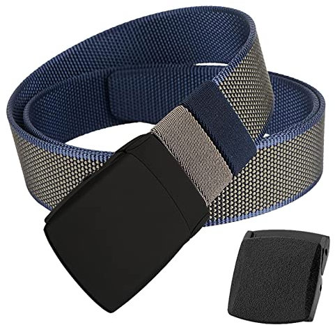 TENINE 2 in 1 Wendegürtel für Herren Frauen, Herrengürtel Umkehrgürtel Doppelseitiger Lässige Unisex Taktischer Gürtel Einstellbare Metall & YKK Schnallen, 1 Gürtel 2 Farben