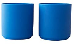 Design Letters Favourite Cup 2 Set Kobaltblau | kaffeebecher Porzellan 250 ml | Espressotassen | Becher ohne Henkel | Scandinavia Teetassen Geschenke für frauen, männer | Cappuccino Tassen fur Frauen