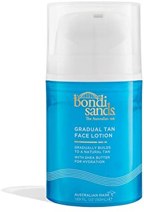 Bondi Sands - Gradual Tanning Face Lotion - Selbstbräuner für das Gesicht, All-In-One Gesichtscreme für einen natürlichen Glow, feuchtigkeitsspendend, für sensible Haut, 50 ml