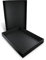 Honsell 81331 - Boîte de rangement avec couvercle pour formats A4, dimensions intérieures env. 32,5 x 23,0 x 3,5 cm, boîte en carton noir avec surface satinée