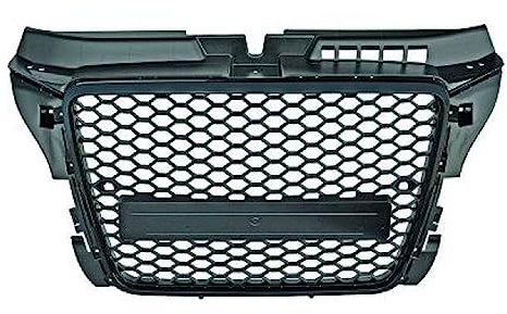 Kühlergrill Grill Front Waben Sport schwarz glanz kompatibel für Audi A3 8P ab 2008 mit PDC DM Autoteile 136869