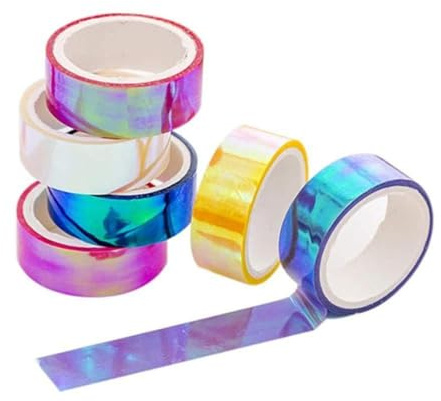 Cinta de enmascaramiento de color Diy impermeable auto adhesivo colorido gimnasia rítmica cinta artesanal 6rolls adhesivo pegatinas adhesivas
