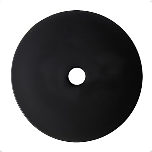 trust4care 4-Pack Matte Black Thick Backplate for Cabinet Knobs, 2-1/3 Round Rosette Plate for Bifold Closet Doors, Large Escutcheon Back Plates Washers Sheets for Door Pulls & Handles