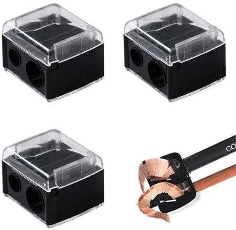 AEIOPRS Makeup Sharpener, Anspitzer, Make-up Spitzer, Make-up Doppel-Spitzer, Augen-Make-up-Bleistiftspitzer, Lipliner-Eyeliner-Stift-Werkzeug, Kosmetik Bleistift Anspitzer