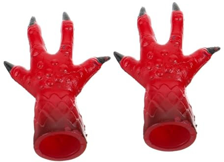 KONTONTY 2st Fingerspielzeug Streichwerkzeuge Fingernagelabdeckungen Cosplay Fingernägel Für Halloween Simulation Maskerade Requisiten Falsche Fingernägel Cosplay-Requisiten Plastik