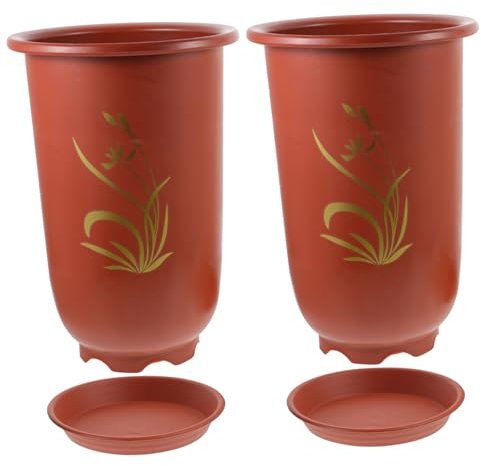 BCOATH Pot à Orchidées en Céramique de Taille pour Décoration de Bureau de Maison Et de Jardin