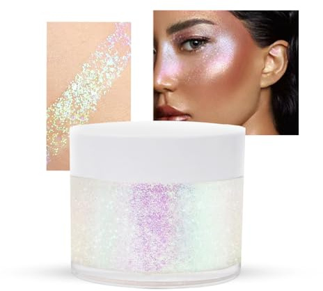 Gel Paillettes Visage, Paillettes de Gel, Paillette pour Cheve Gel Paillettes Corps, Maquillage Paillette Paillettes Corps, Gel Pailleté pour le Corps, Maquillage en Gel Pailleté pour le Visage