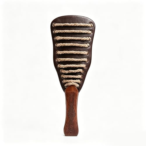 Peitsche für Sklaven Fetisch Paddel Peitschen Set für Sex Spanking Padel Rohrstock Sm Leder Paddle Bdsm Peitsche für Frau Sex Paare Exotic Whip mit Hanfseil Textur Doppelseitige Bdsms Spielzeug Hart
