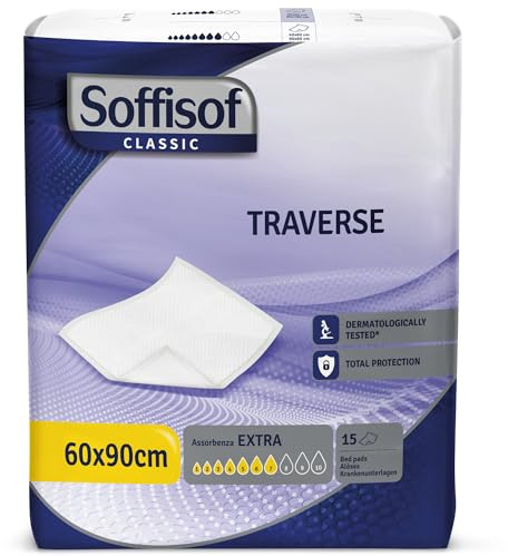 Soffisof Bed 60x90 Extra - 15x Alèse Jetable - Protège Matelas 60x90cm, Absorption jusqu'à 7 Gouttes - Alese Jetable Incontinence Adulte - Paquet Individuel