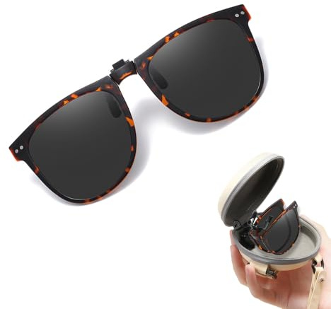 Sonnenbrille Clip Wnddle Polarisiertes Aufsatz-Sonnenbrillenclip, Faltbar, Unisex