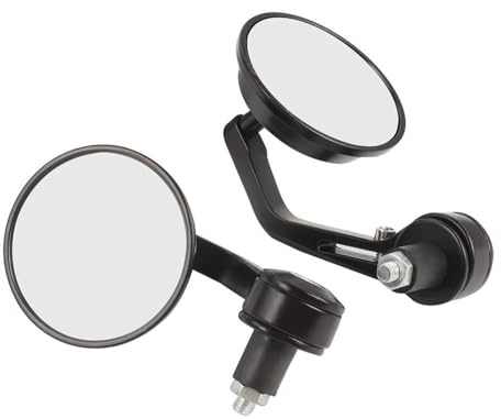 ZSHYTWE Accesorios Motocicleta Espejos Retrovisores Redondos De 7/8 para Manillar Retrovisores Laterales para Motocicletas para Scooters para Cafés para Corredores Espejo del Extremo Manillar Moto
