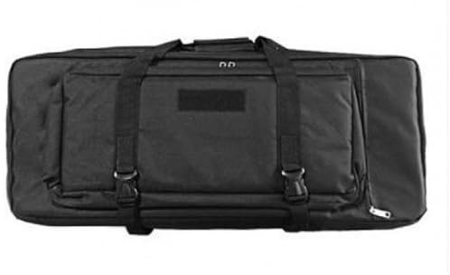 Lange Jagdtasche,Gewehrtasche 2 Langwaffen mit Justierbarem Schultergurt zur Sicheren Fixierung Transport Ihrer Langwaffe,Kurzwaffe,Munition,Magazine